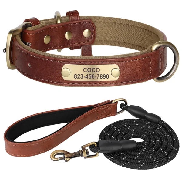 3CD2C175B671123F556B9CBDF8F99C79.webp Personalized PU Leather Dog Collar Set