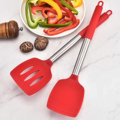 H213bede382e74498afe72647b02cfbc5U.jpg_720x720q50.jpg Silicone Utensils Stainless Steel Handles